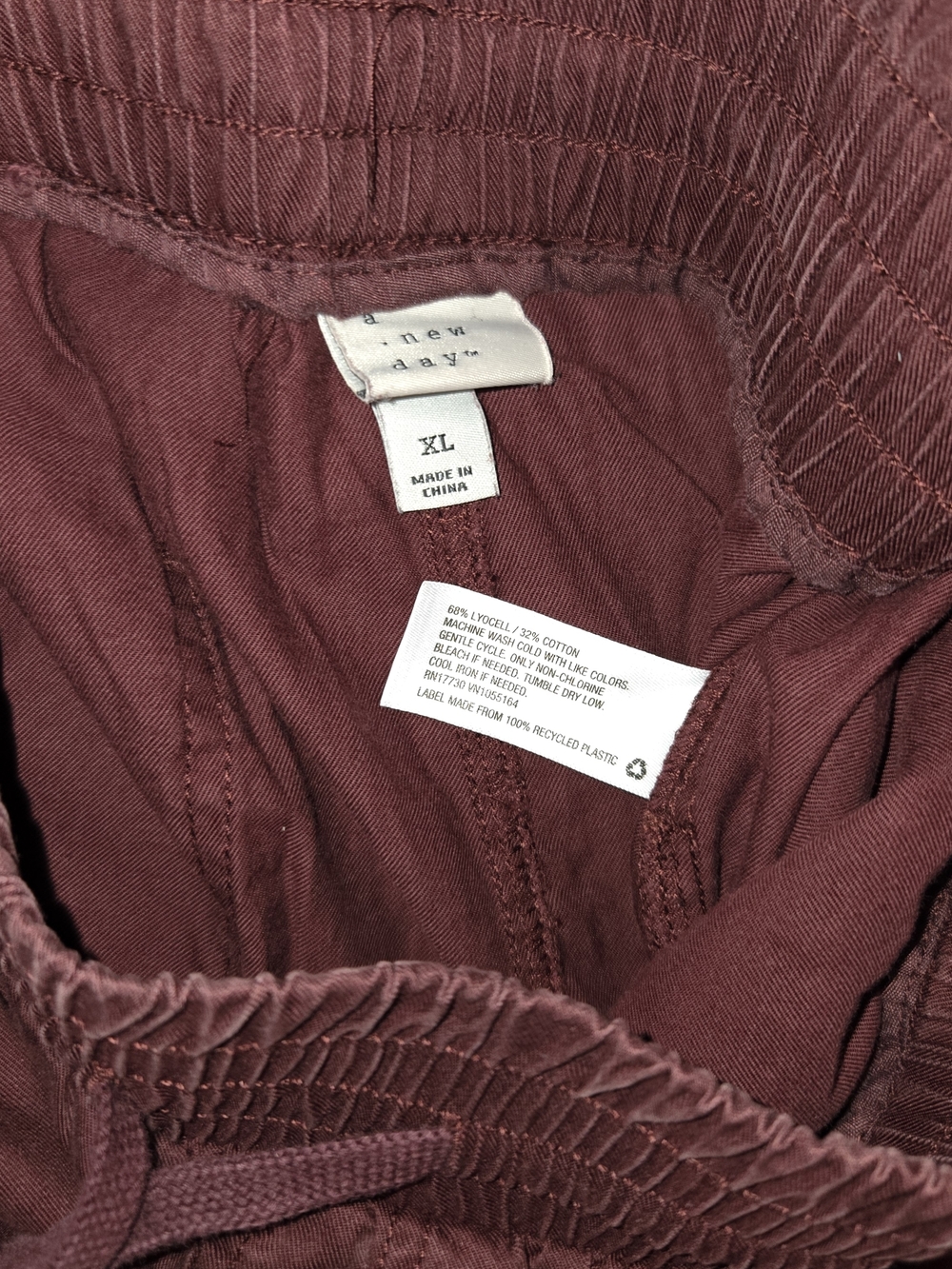 a new day Burgundy Drawstring Track Joggers - Picture 5 of 7